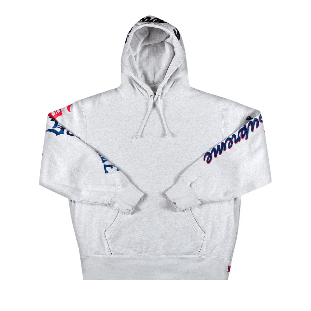 Supreme Multi Logo Hoodie Ash Grey