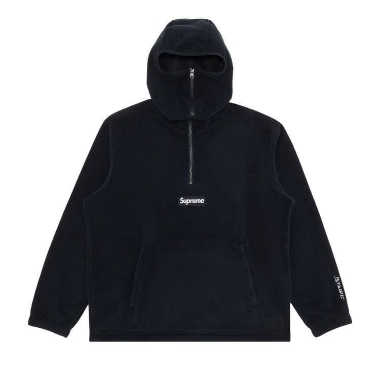 Supreme Polartec Facemask Half Zip Hoodie Black