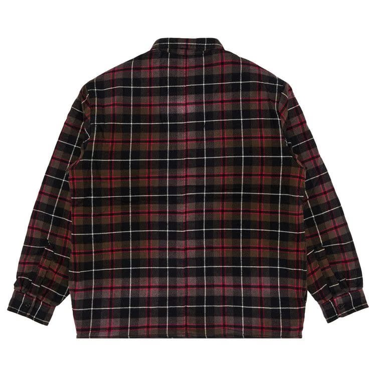 Supreme Quilted Plaid Shirt Grey