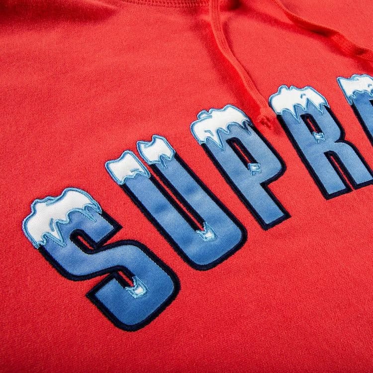 Supreme Icy Arc Hoodie Bright Coral