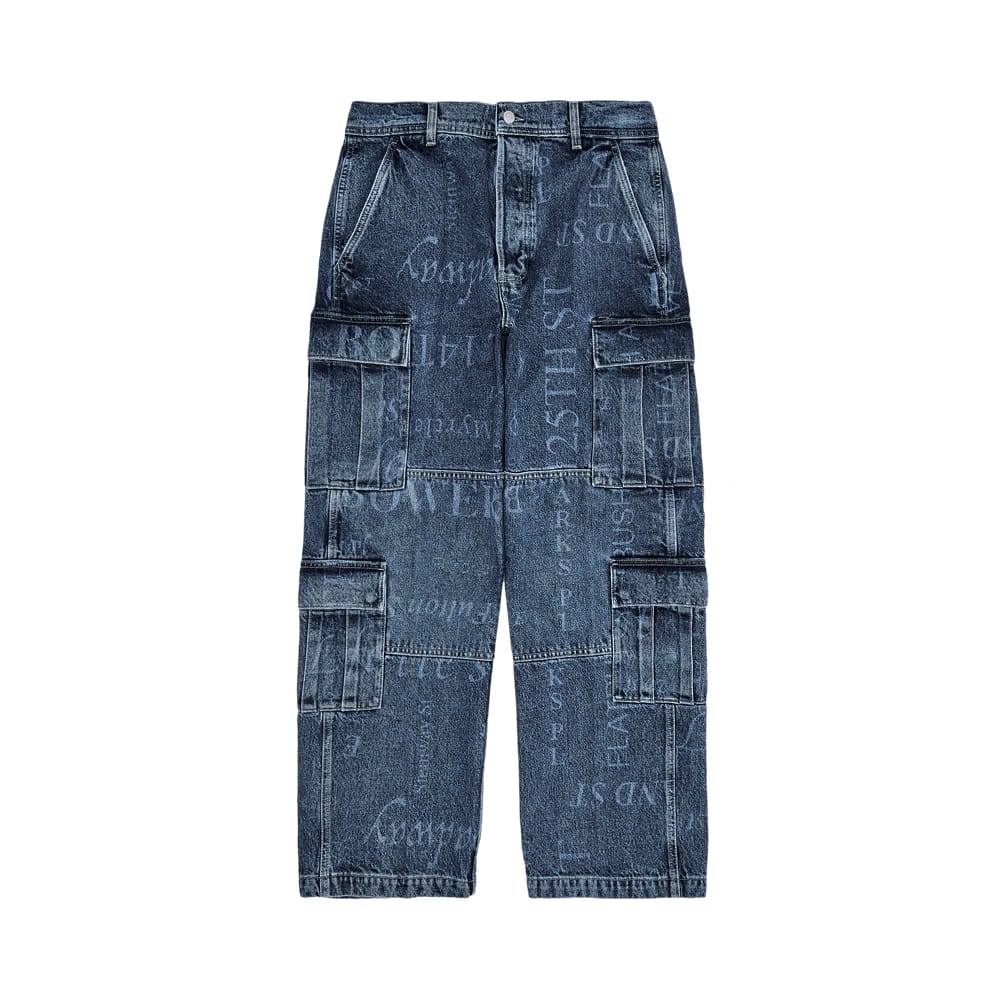 Supreme x Martine Rose Denim Cargo Pant Washed Blue