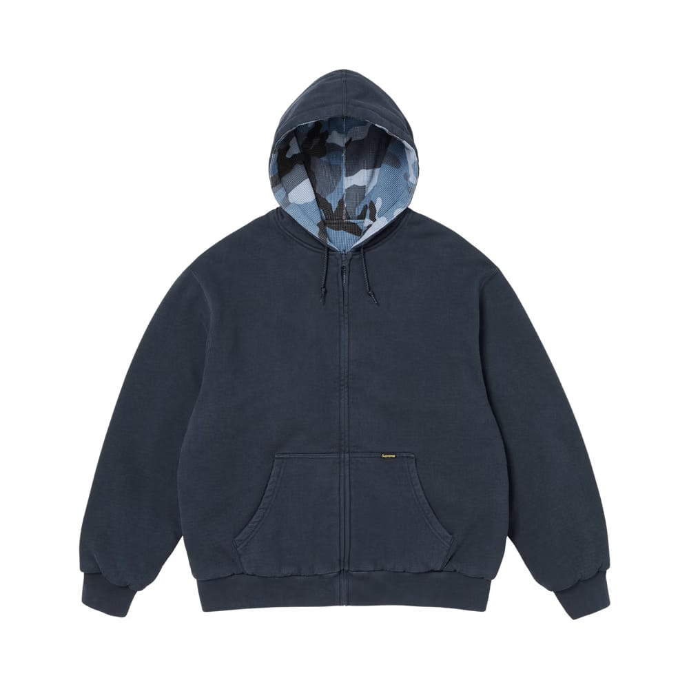 Supreme Reversible Work Zip Up Hoodie Navy
