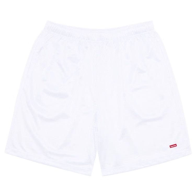 Supreme Small Box Baggy Mesh Shorts White