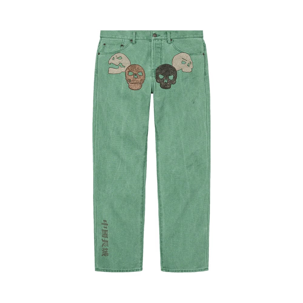 Supreme x The Great China Wall Canvas 5-Pocket Jean Washed Green
