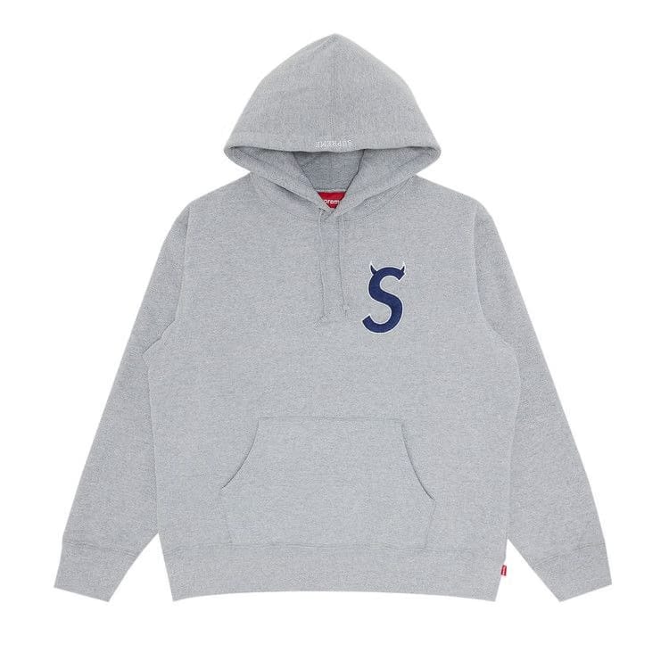 Supreme S Logo Hoodie Heather Grey
