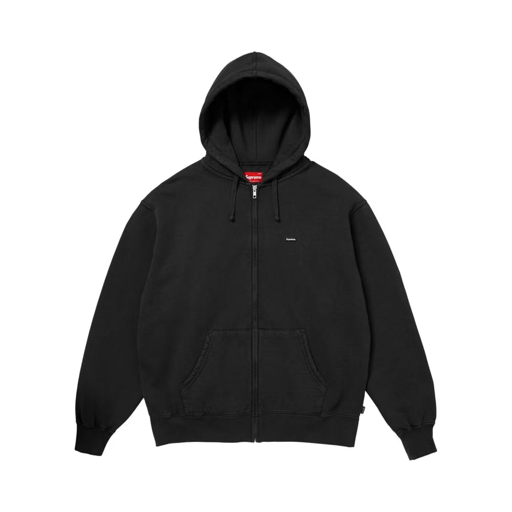 Supreme Small Box Zip Up Hoodie Black