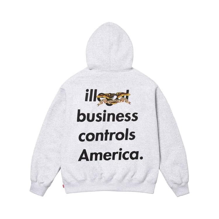 Supreme x Antihero Hoodie Ash Grey