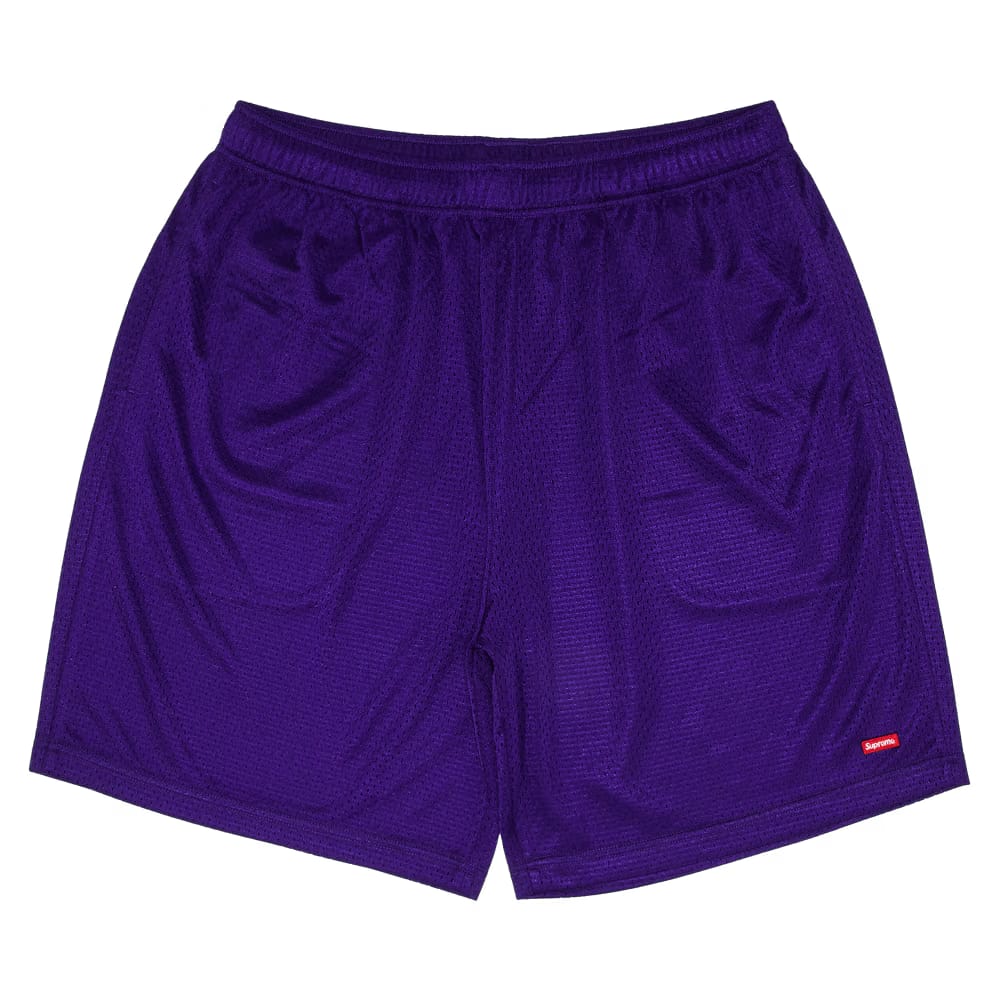 Supreme Small Box Baggy Mesh Shorts Purple