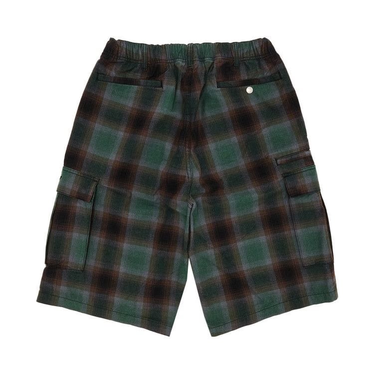Supreme Shadow Plaid Cargo Shorts Green