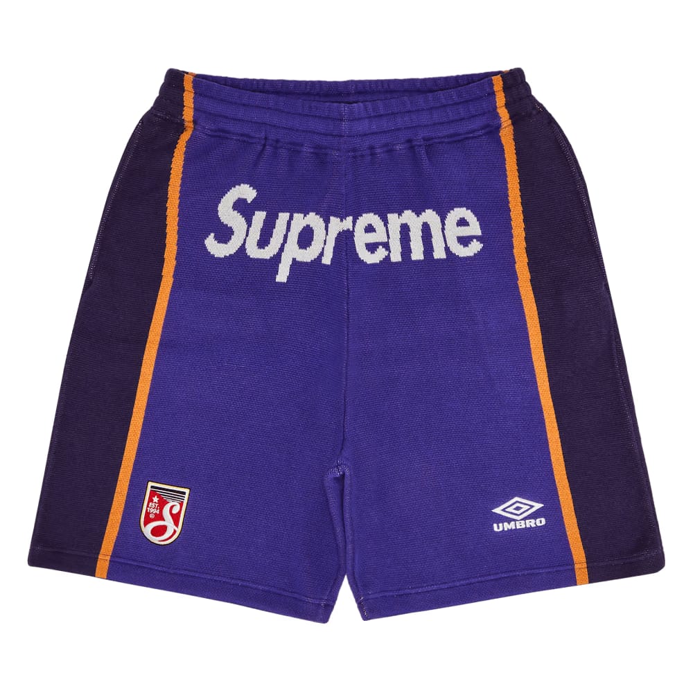 Supreme x Umbro Knit Soccer Shorts Purple