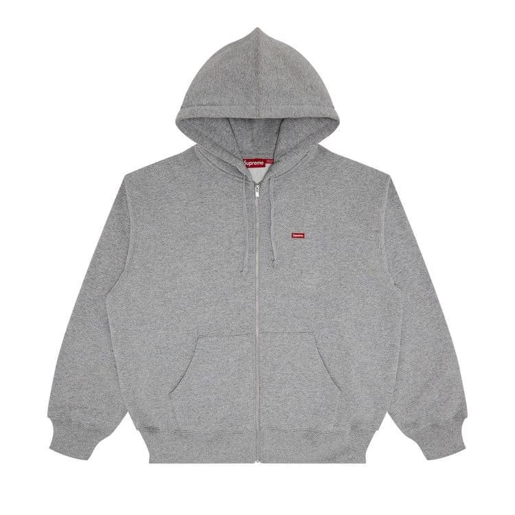 Supreme Small Box Zip Up Hoodie Heather Grey