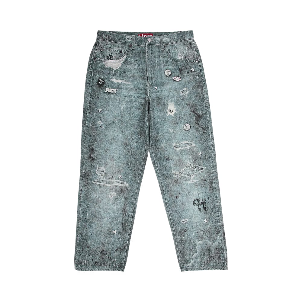 Supreme HJR Trompe L'oeil Loose Fit Jean Blue