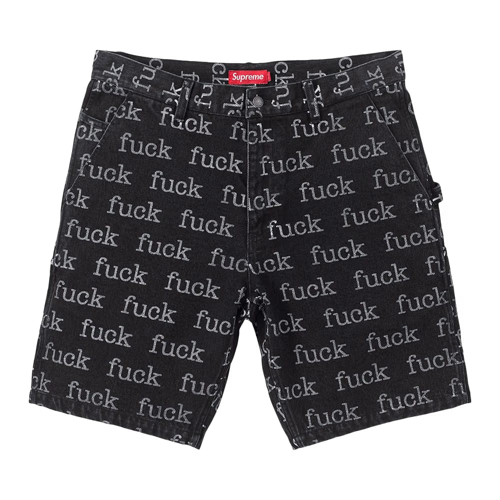 Supreme Fuck Painter Shorts Black