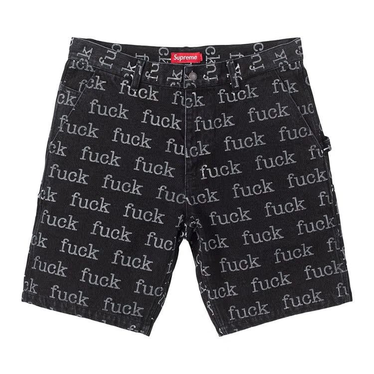 Supreme Fuck Painter Shorts Black