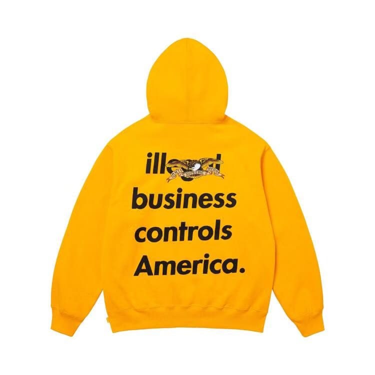 Supreme x Antihero Hoodie Bright Gold
