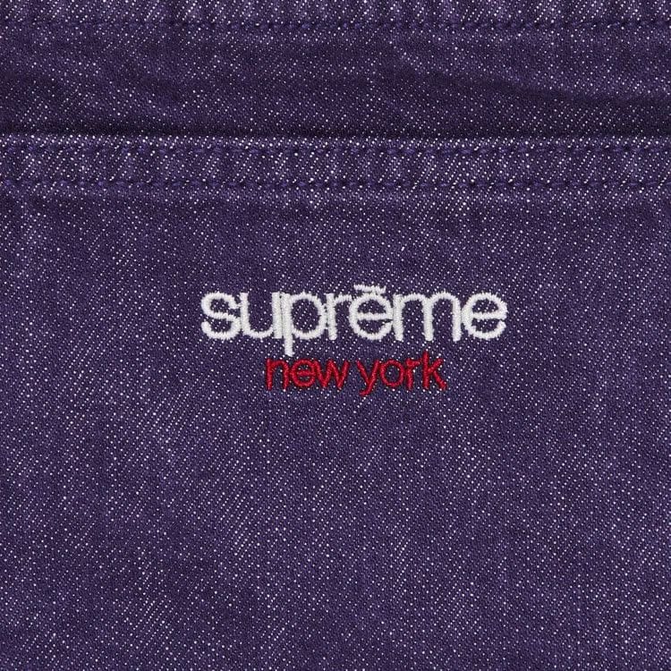 Supreme Baggy Denim Shorts Purple