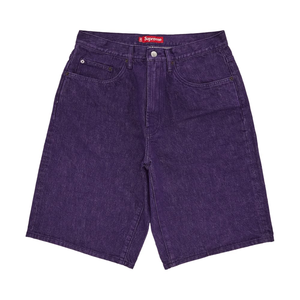 Supreme Baggy Denim Shorts Purple