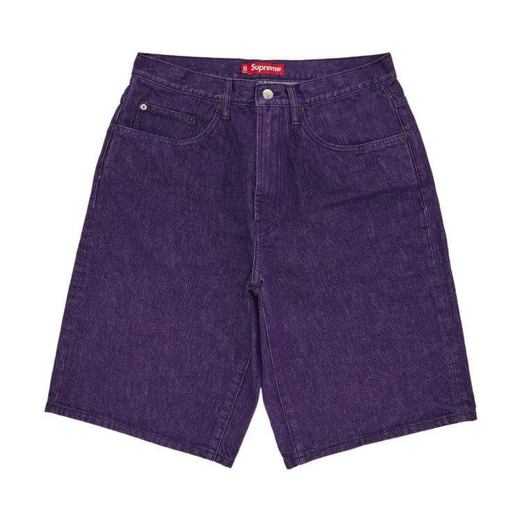 Supreme Baggy Denim Shorts Purple