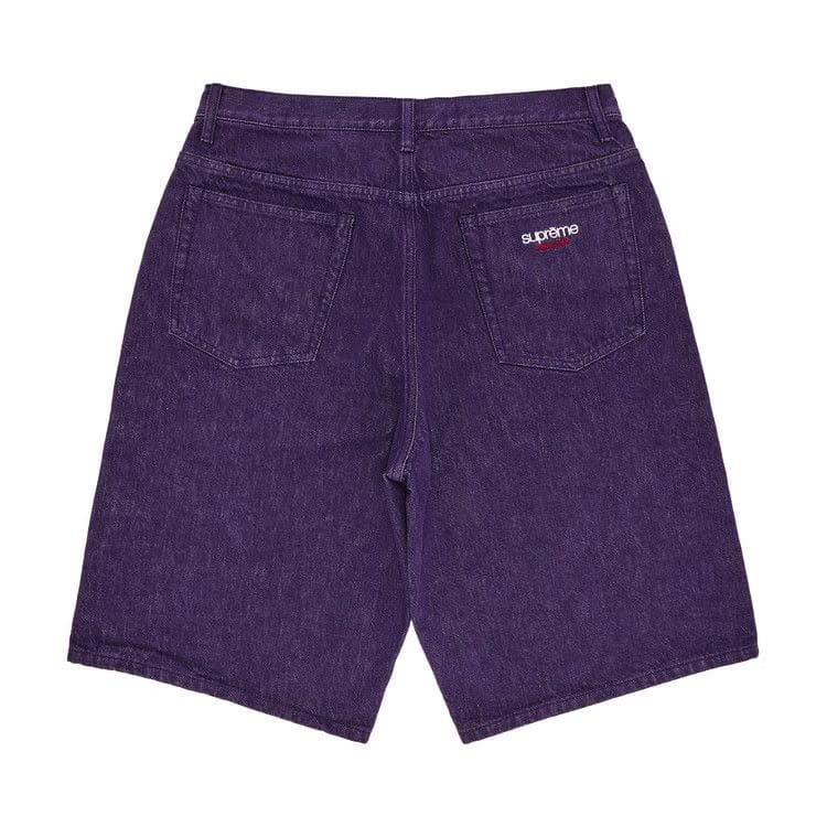 Supreme Baggy Denim Shorts Purple