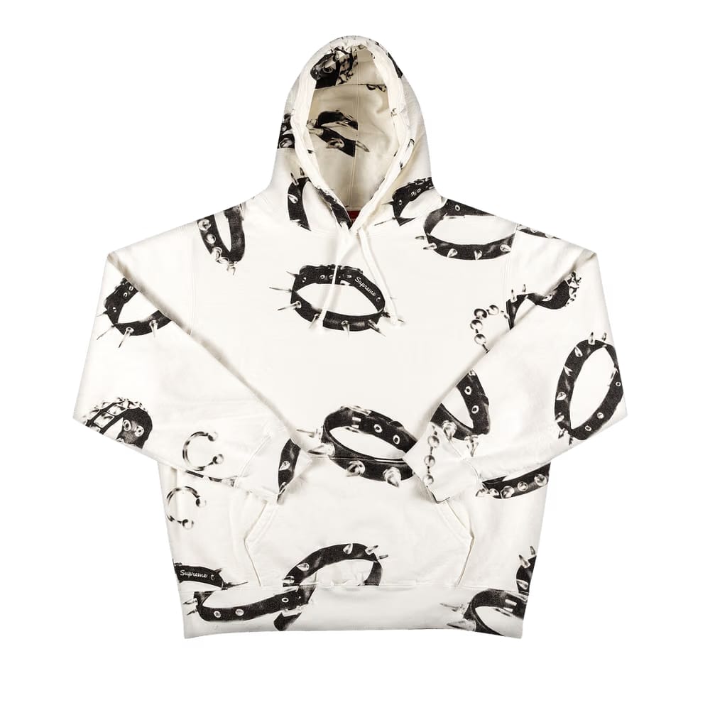 Supreme Studded Collars Hoodie White