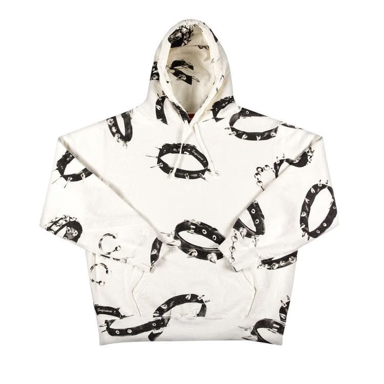 Supreme Studded Collars Hoodie White