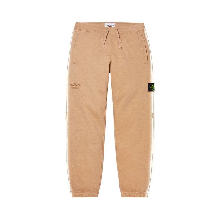 Supreme x Stone Island Stripe Sweatpant Tan