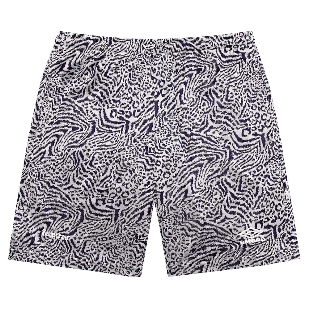 Supreme x Umbro Jacquard Animal Print Soccer Shorts Navy