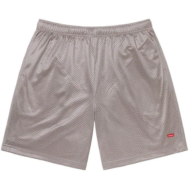 Supreme Small Box Baggy Mesh Shorts Grey