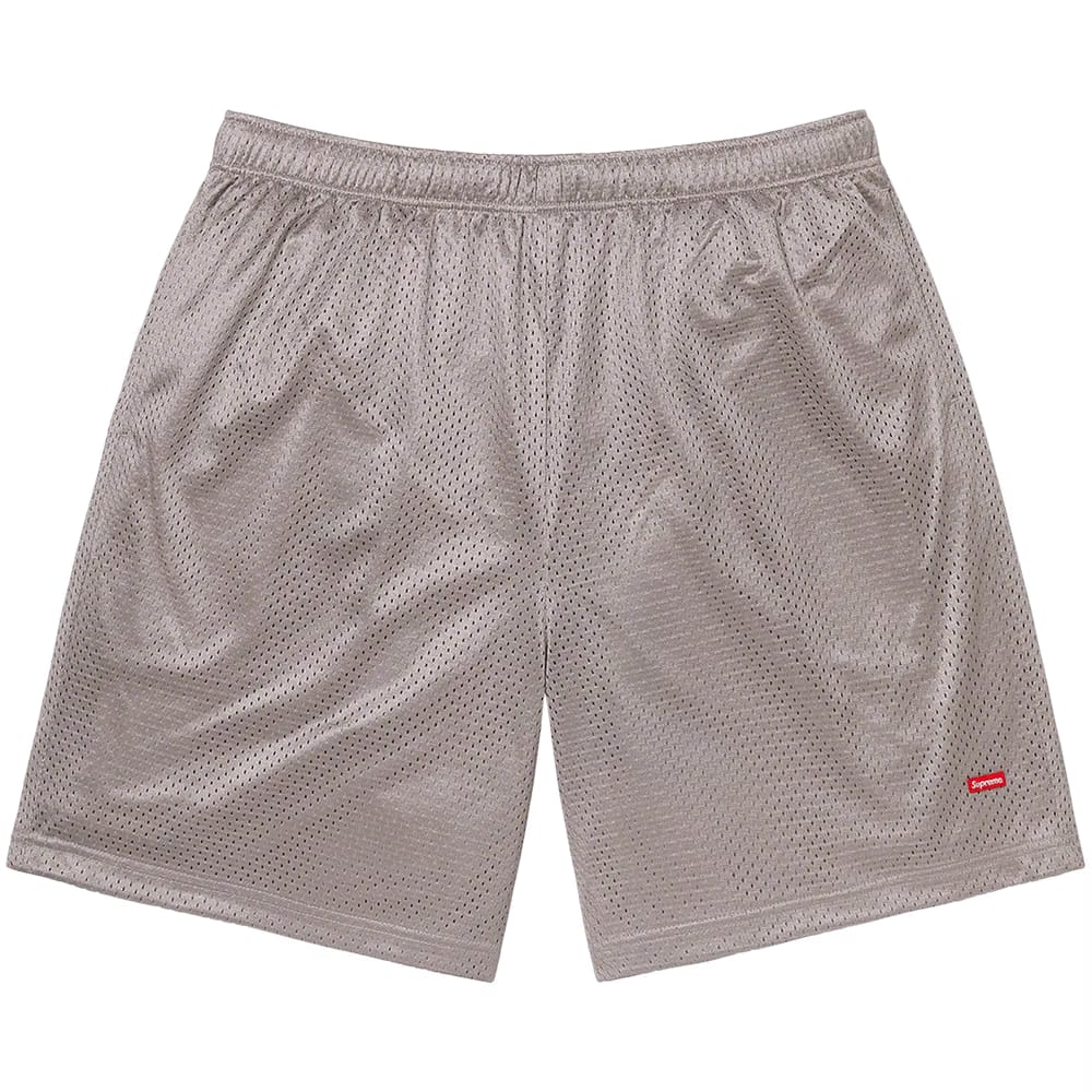 Supreme Small Box Baggy Mesh Shorts Grey