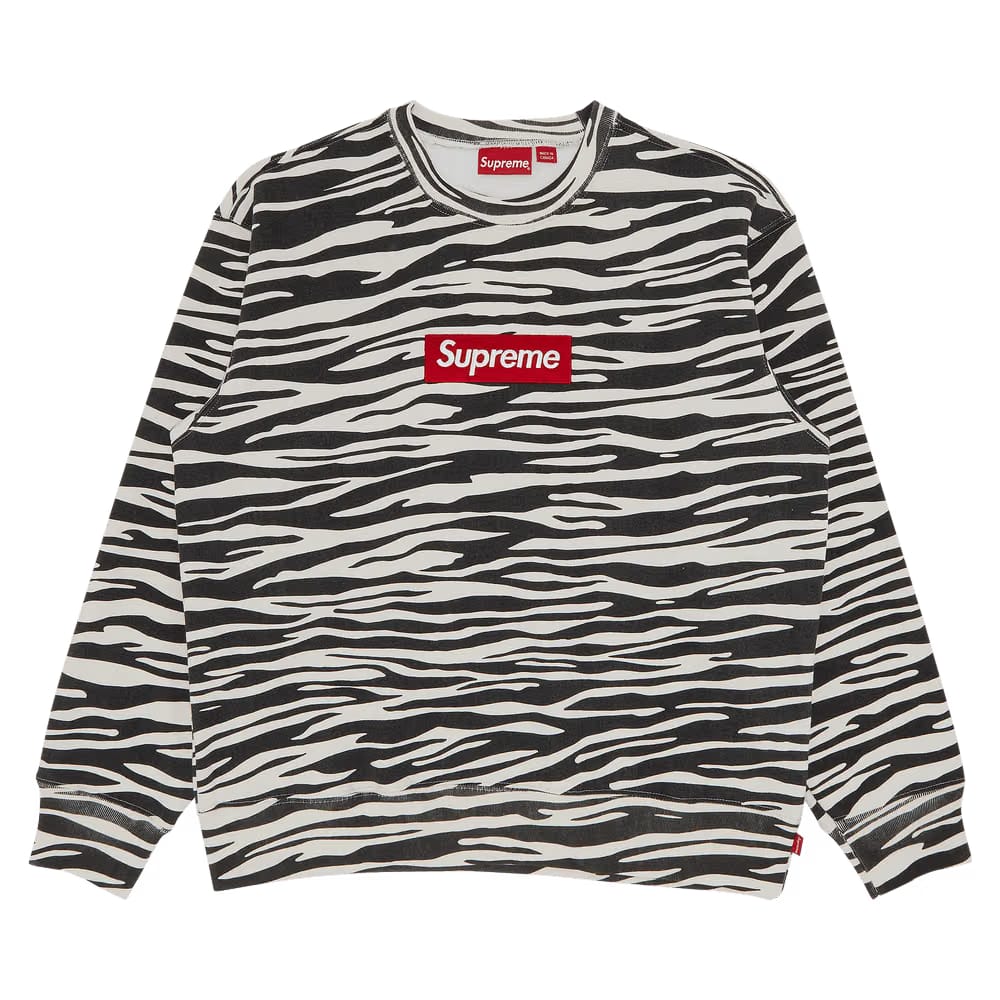 Supreme Box Logo Crewneck Zebra