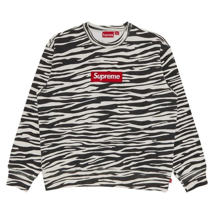Supreme Box Logo Crewneck Zebra