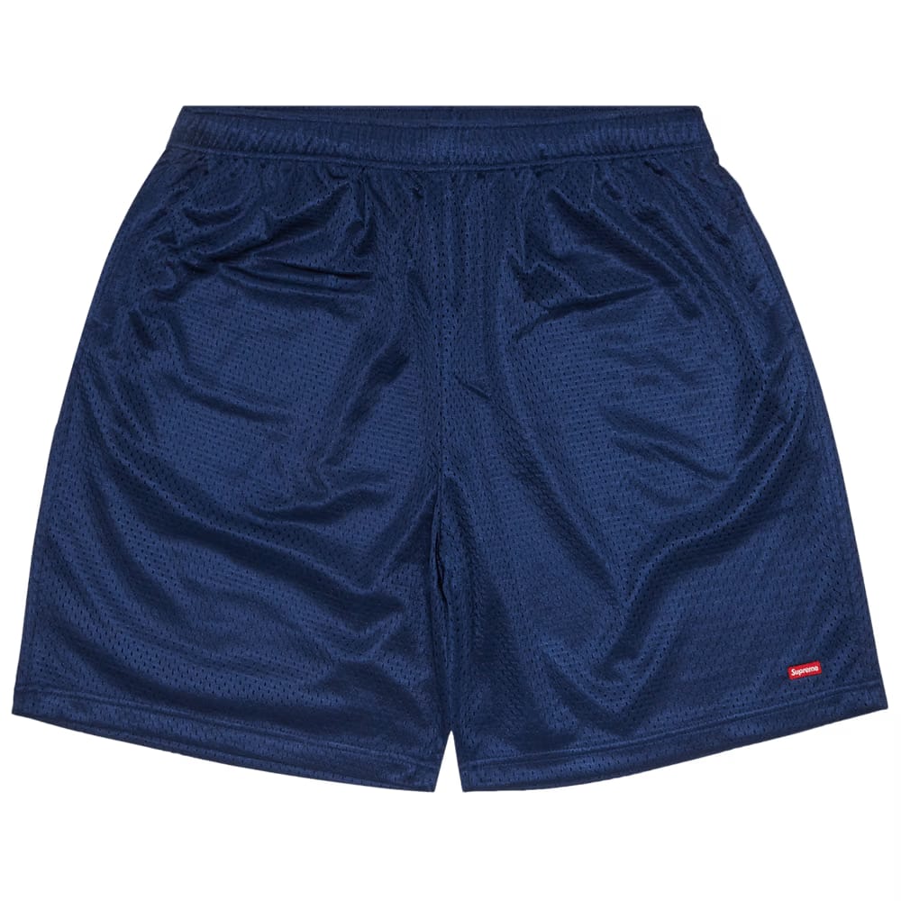 Supreme Small Box Baggy Mesh Shorts Navy