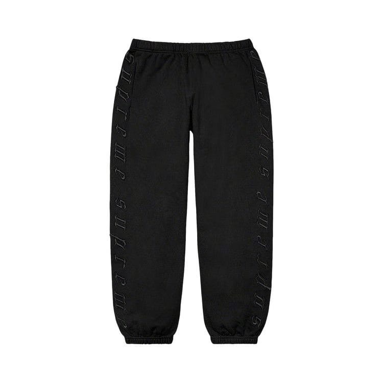 Supreme Raised Embroidery Sweatpant Black