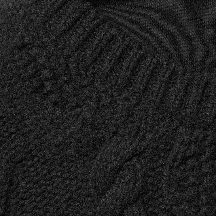 Supreme Cable Hooded Sweater Black