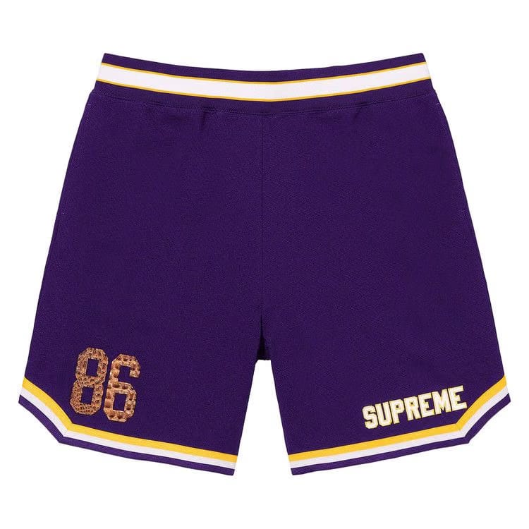 Supreme Faux Croc Basketball Shorts Purple