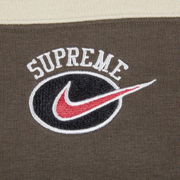 Supreme x Nike Stripe Hoodie Tan