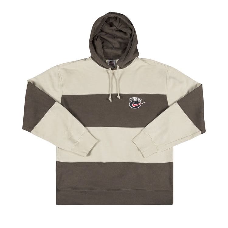 Supreme x Nike Stripe Hoodie Tan