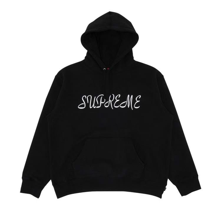 Supreme Script Hoodie Black