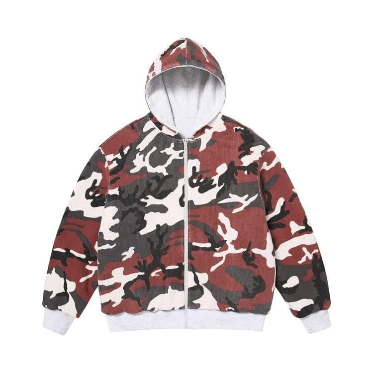Supreme Reversible Work Zip Up Hoodie Ash Grey