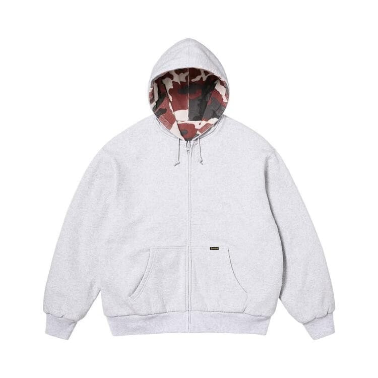 Supreme Reversible Work Zip Up Hoodie Ash Grey