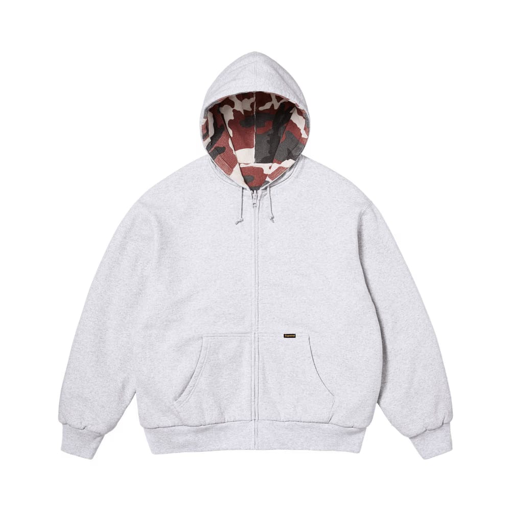 Supreme Reversible Work Zip Up Hoodie Ash Grey