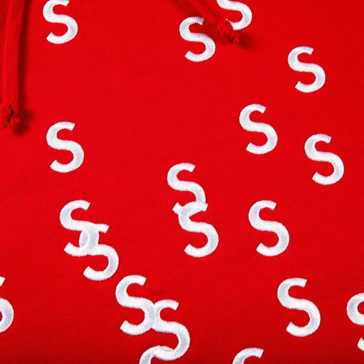 Supreme Embroidered S Hoodie Red