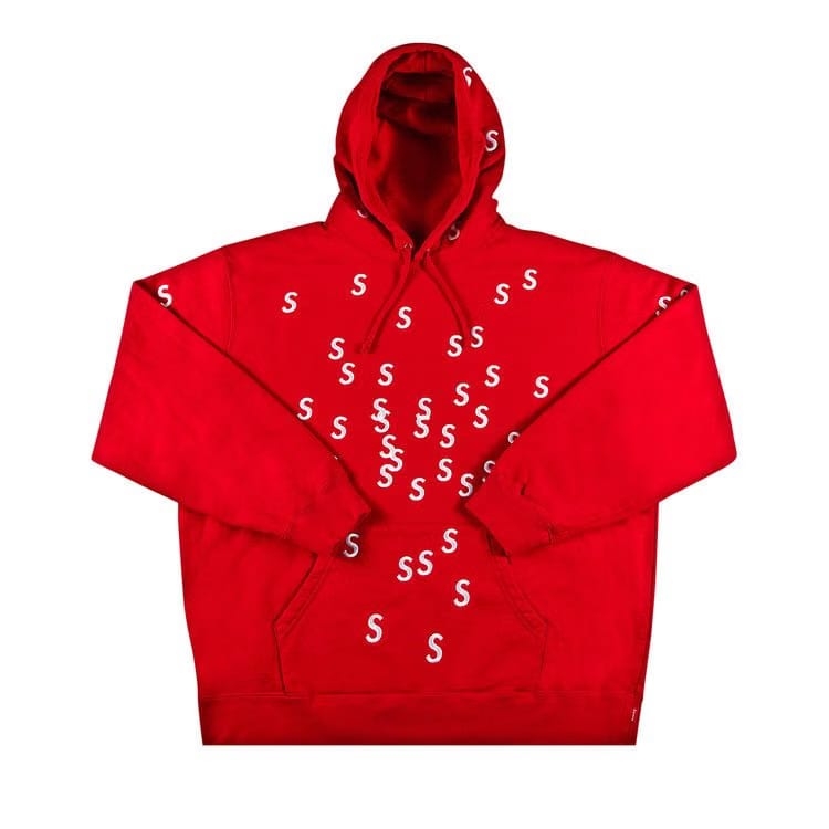 Supreme Embroidered S Hoodie Red