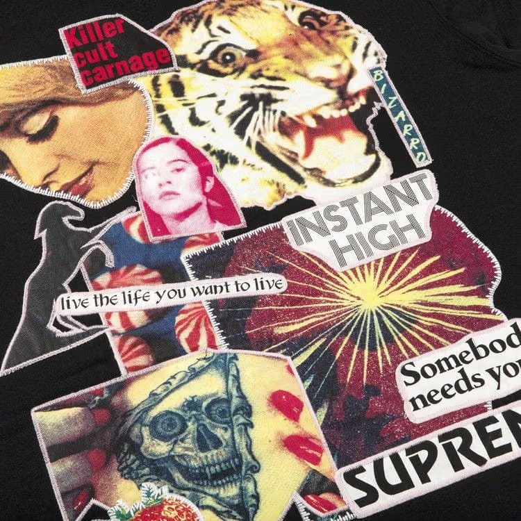 Supreme Instant High Patches Hoodie Black