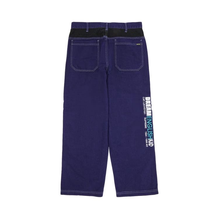 Supreme x Mark Leckey Dream English Kid Twill Panel Pants Navy