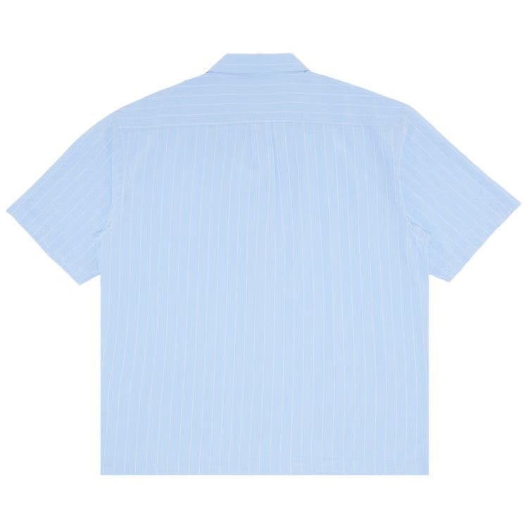 Supreme Stripe Shorts-Sleeve Pajama Shirt Light Blue