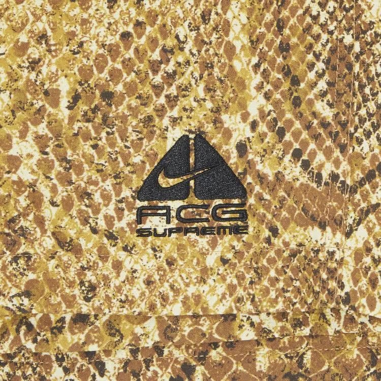 Supreme x Nike ACG Nylon Trail Shorts Gold Snakeskin