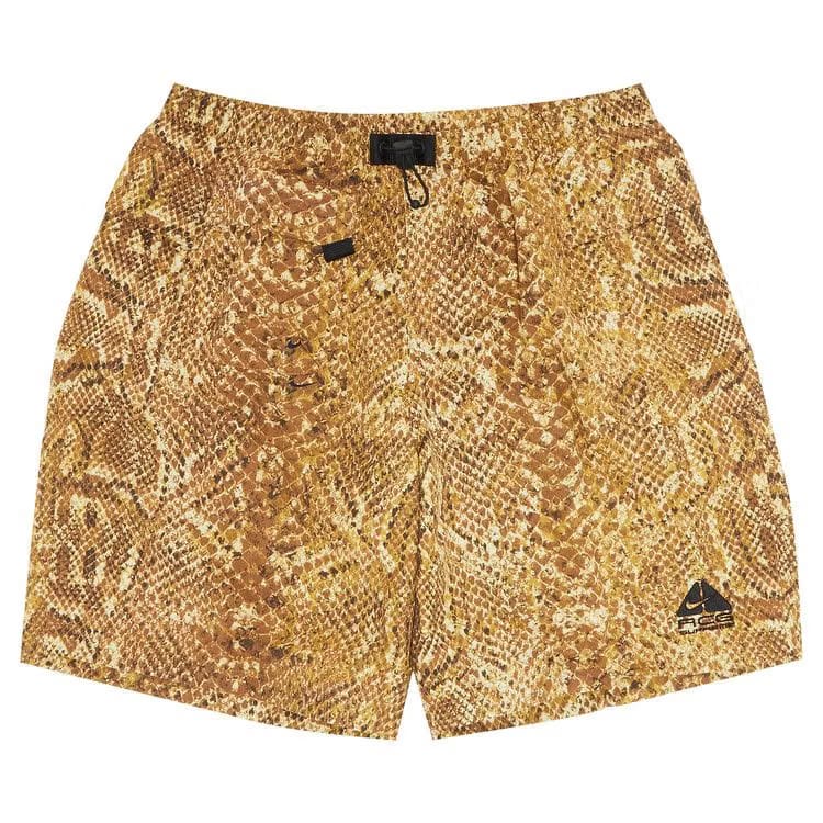 Supreme x Nike ACG Nylon Trail Shorts Gold Snakeskin