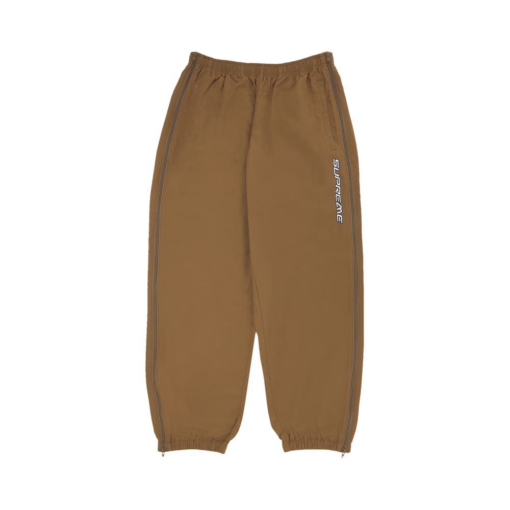 Supreme Full Zip Baggy Warm Up Pant Light Brown