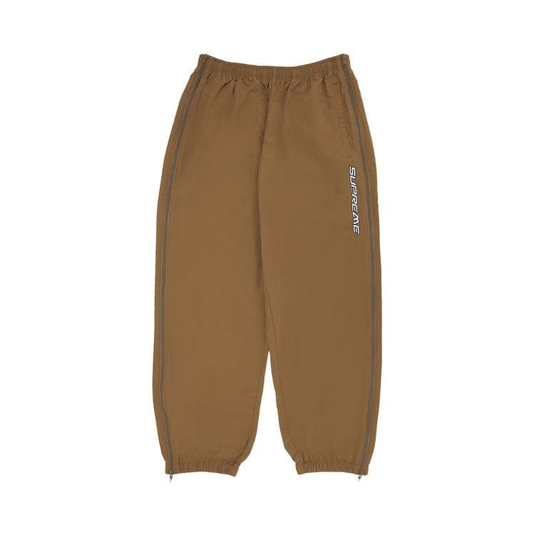 Supreme Full Zip Baggy Warm Up Pant Light Brown